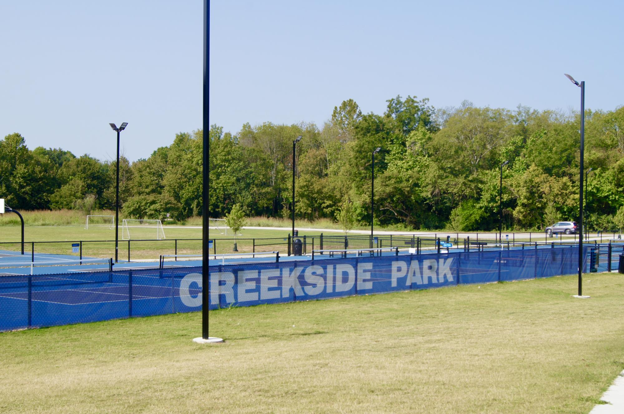 Creekside banner blue